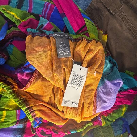 Chelsea & Theodore Boho Tropical Maxi Dress XL – Flowy Summer Resort Style - Picture 6 of 6